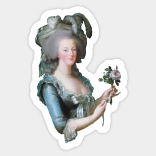 Marie Antoinette with a Rose Sticker